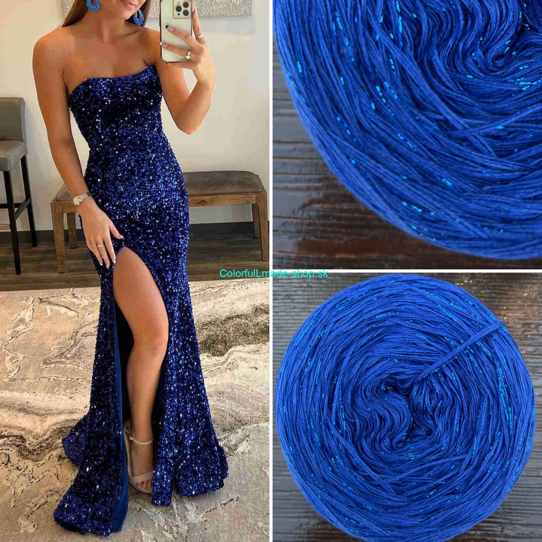 Limitovaná edice No.114 glitter blue 300g /1500 m