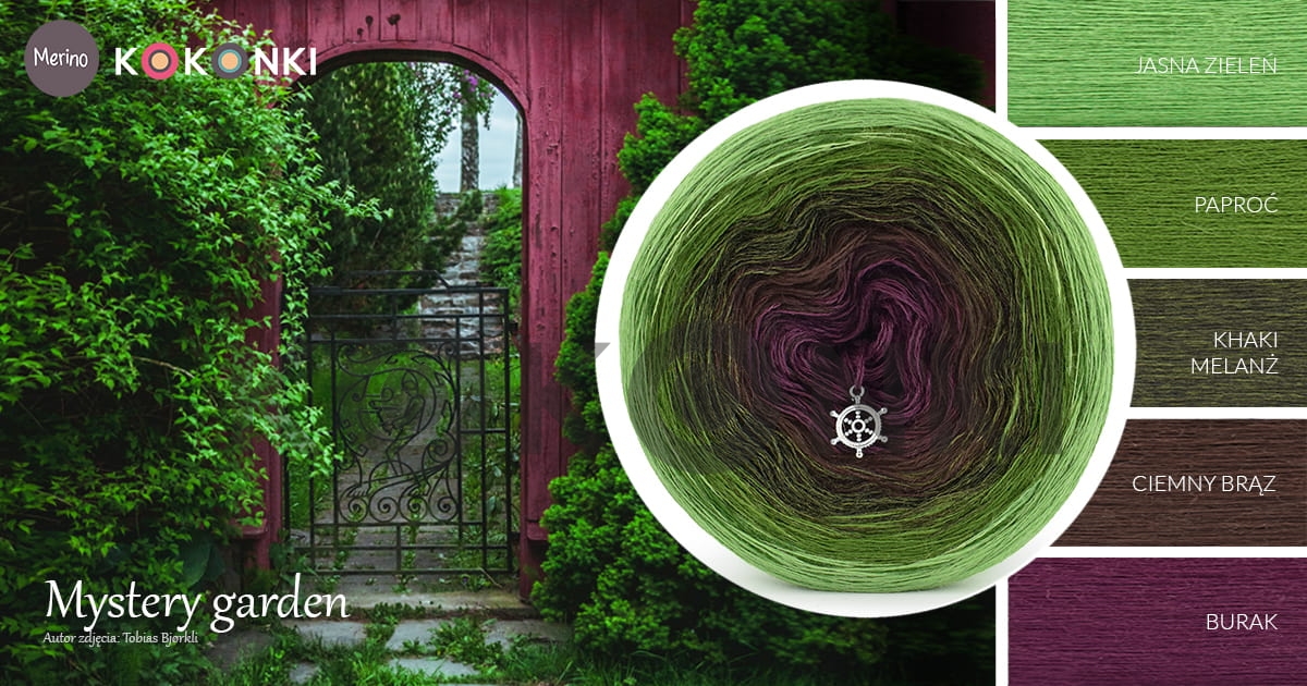 KOKONEK MERINO Mystery garden 718 300 g/ 1400 m