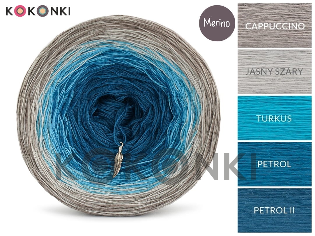 KOKONEK MERINO Frosty Land 596 210 g/ 1000 m