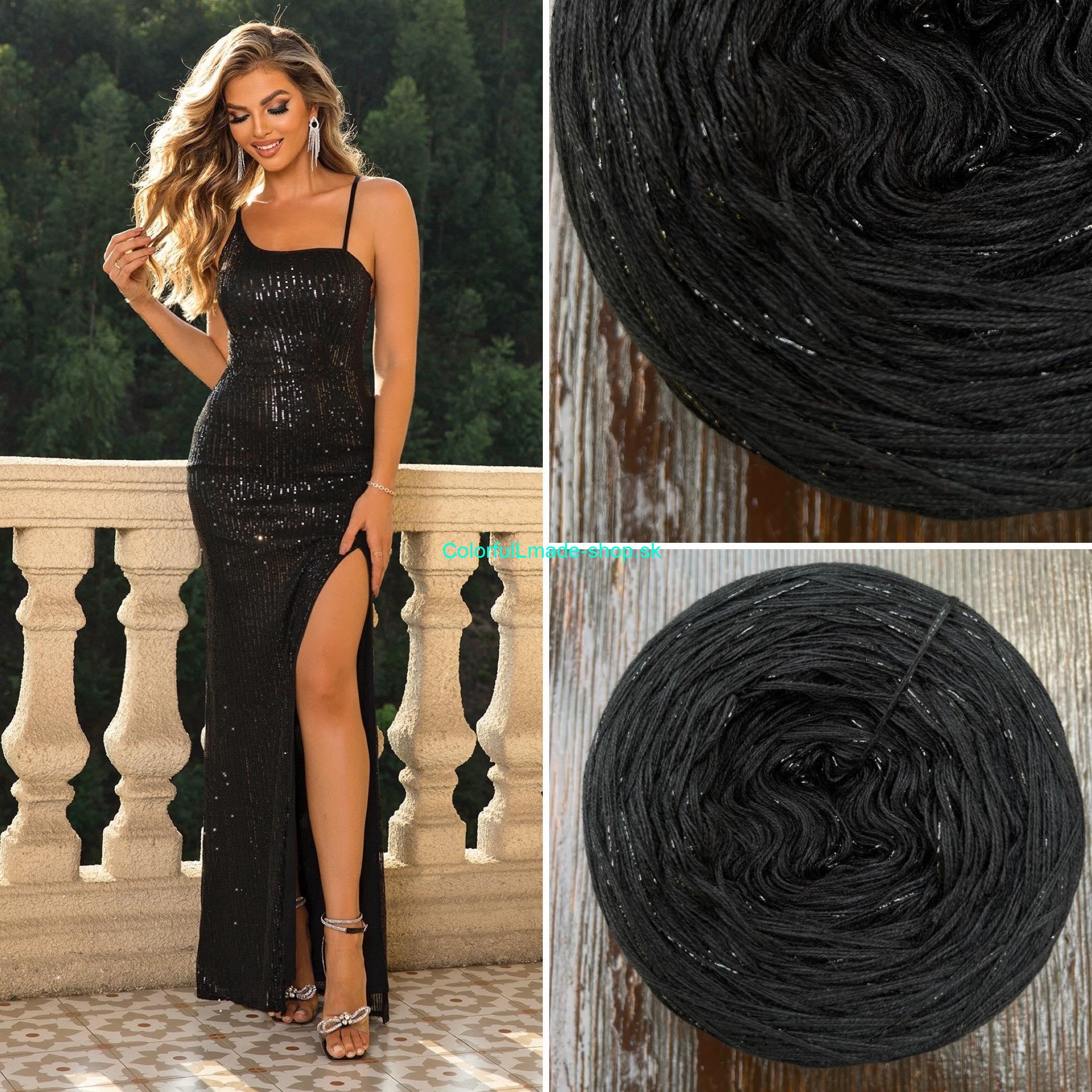 Limitovaná edice No.102 glitter schwarz 200g /1000 m