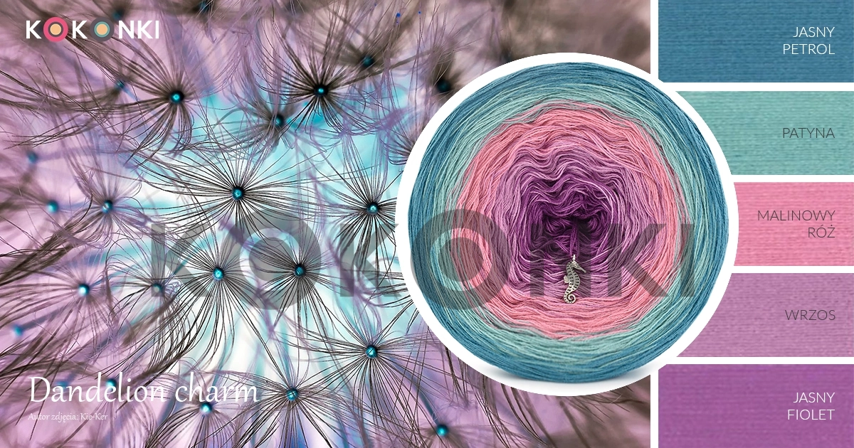 KOKONEK Classic Dandelion charm B178 300 g/ 1500 m