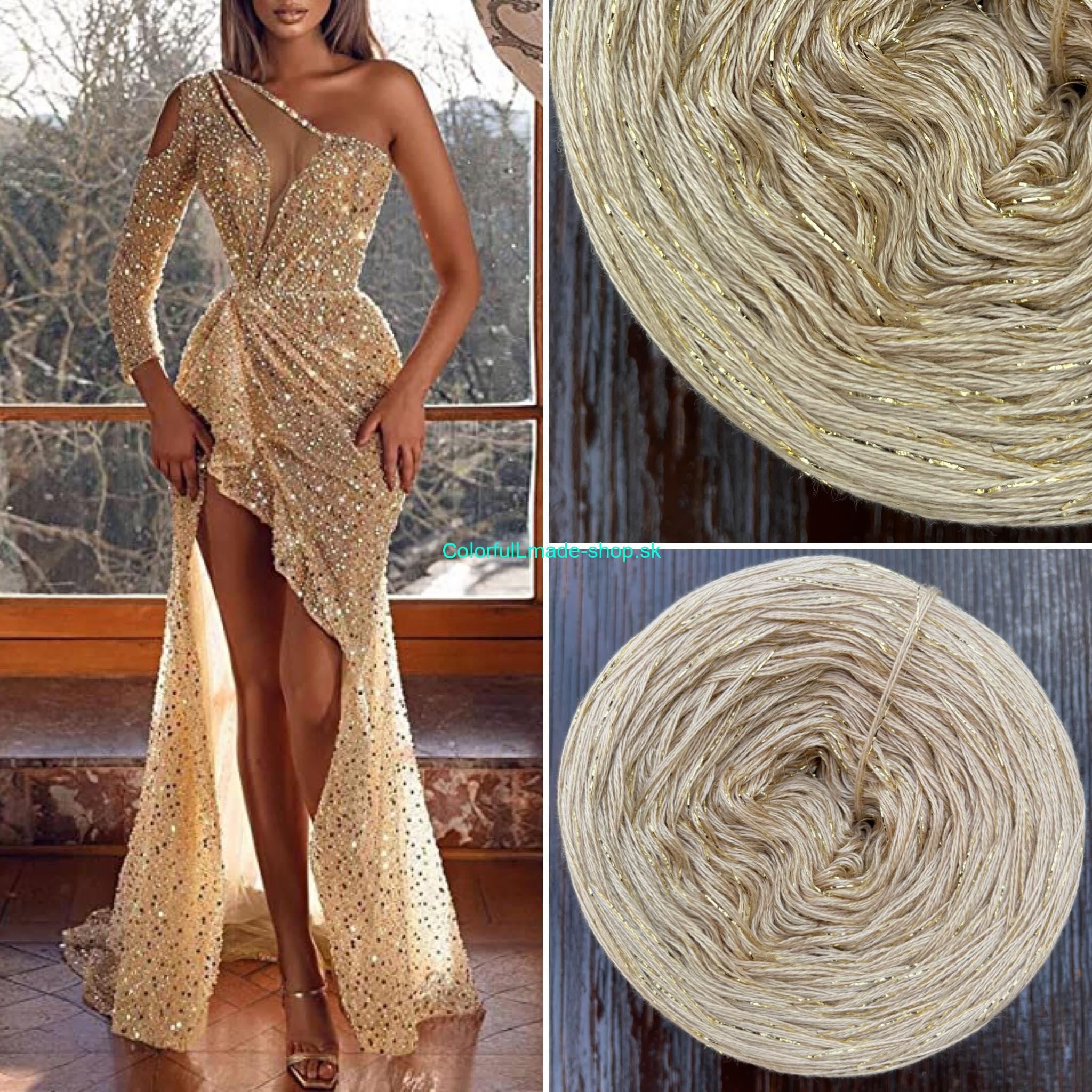 Limitovaná edice No.104 glitter gold 200g /1000 m