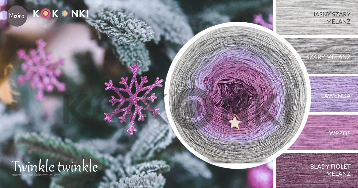 KOKONEK MERINO 788 Twinkle Twinkle 210 g/ 1000 m