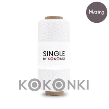 KOKONEK SINGLE MERINO bílá 57g/ 800 m 
