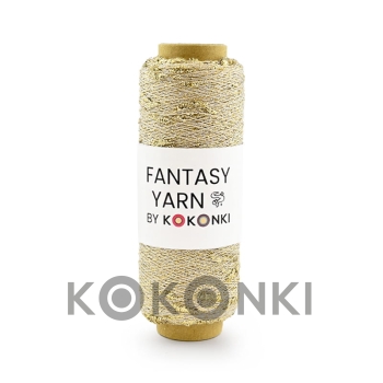 Efektní niť FANTASY YARN KOKONKI zlatá s nopky 400 metrů