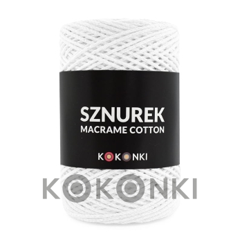 KOKONKI MACRAME COTTON 2mm/200 m barva bílá