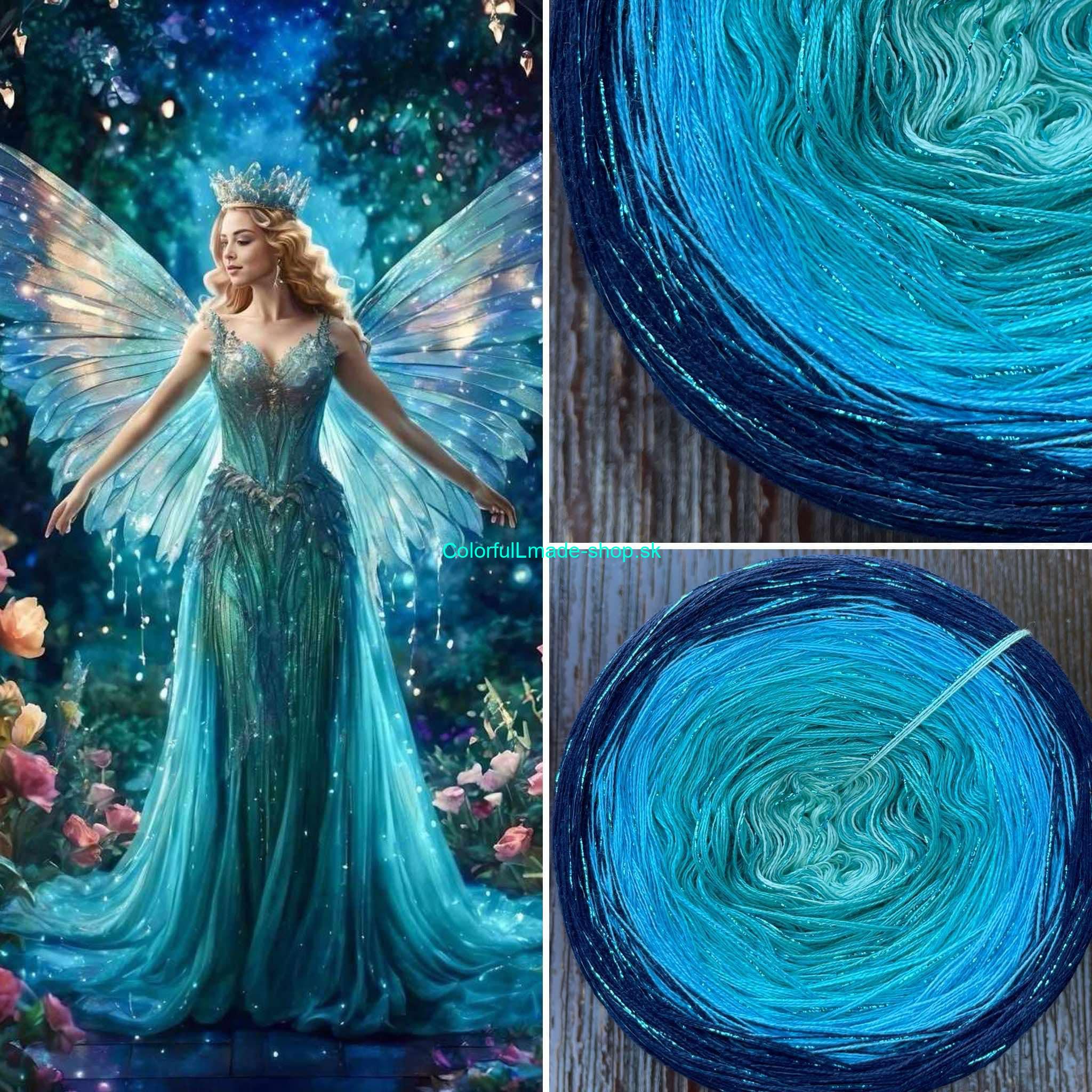 Limitovaná edice No.135 glitter turkis 200g /1000 m