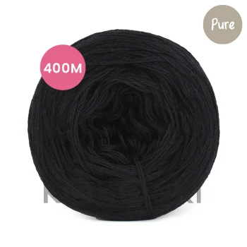 KOKONEK Pure černá 3nitka  80g/ 400 m