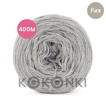 KOKONEK Pure světle šedá 3nitka  80g/ 400 m