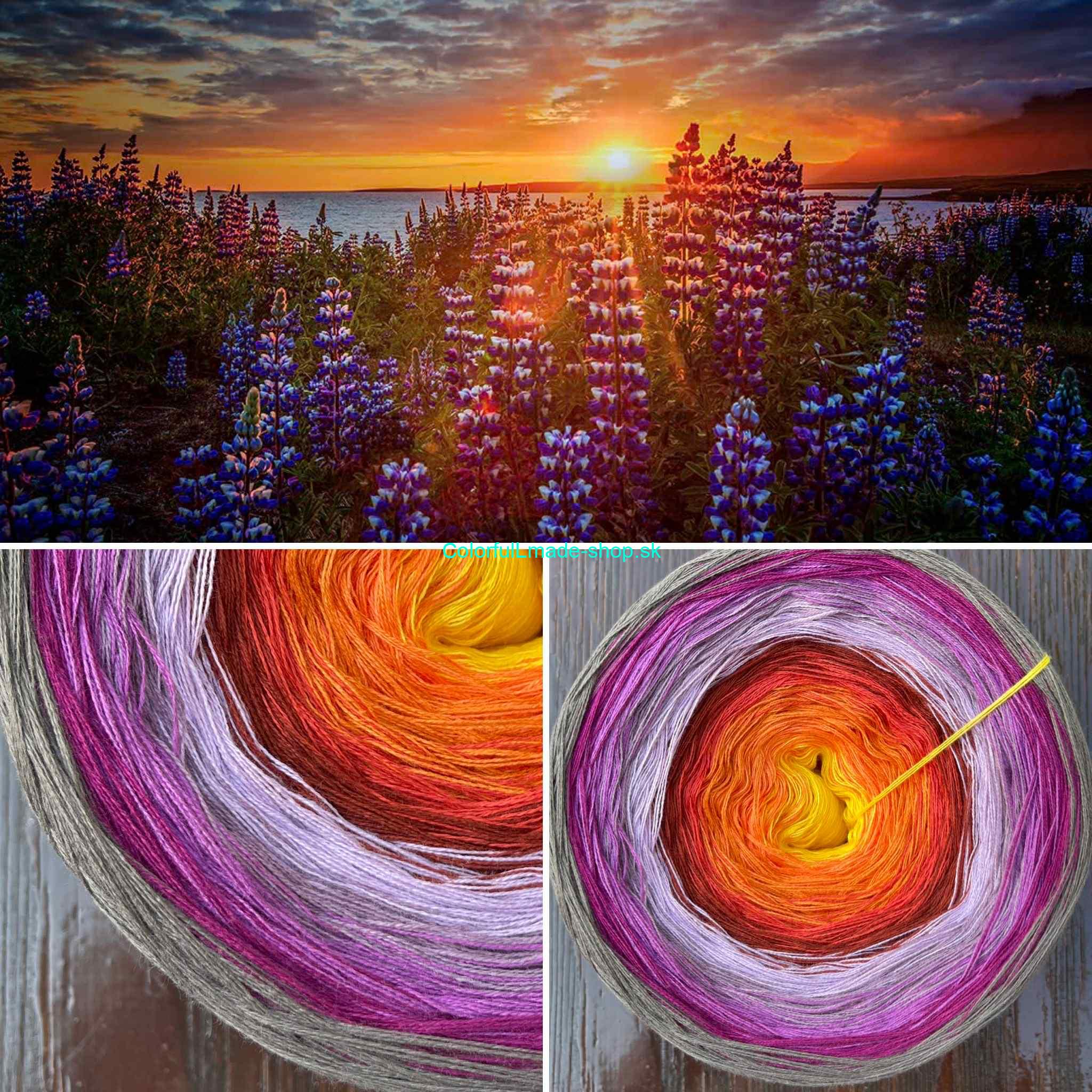 Kouzelné klubko Magic Beauty Magic Sunset III 300g /1500 m