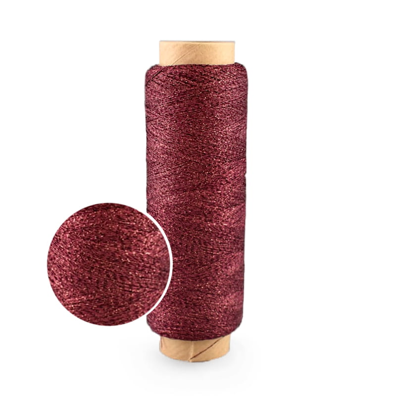 LUREX KOKONKI  metalizovaná niť bordo 800 metrů