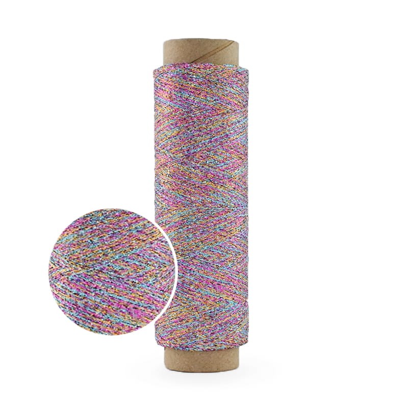 LUREX KOKONKI  metalizovaná niť duhová 800 metrů