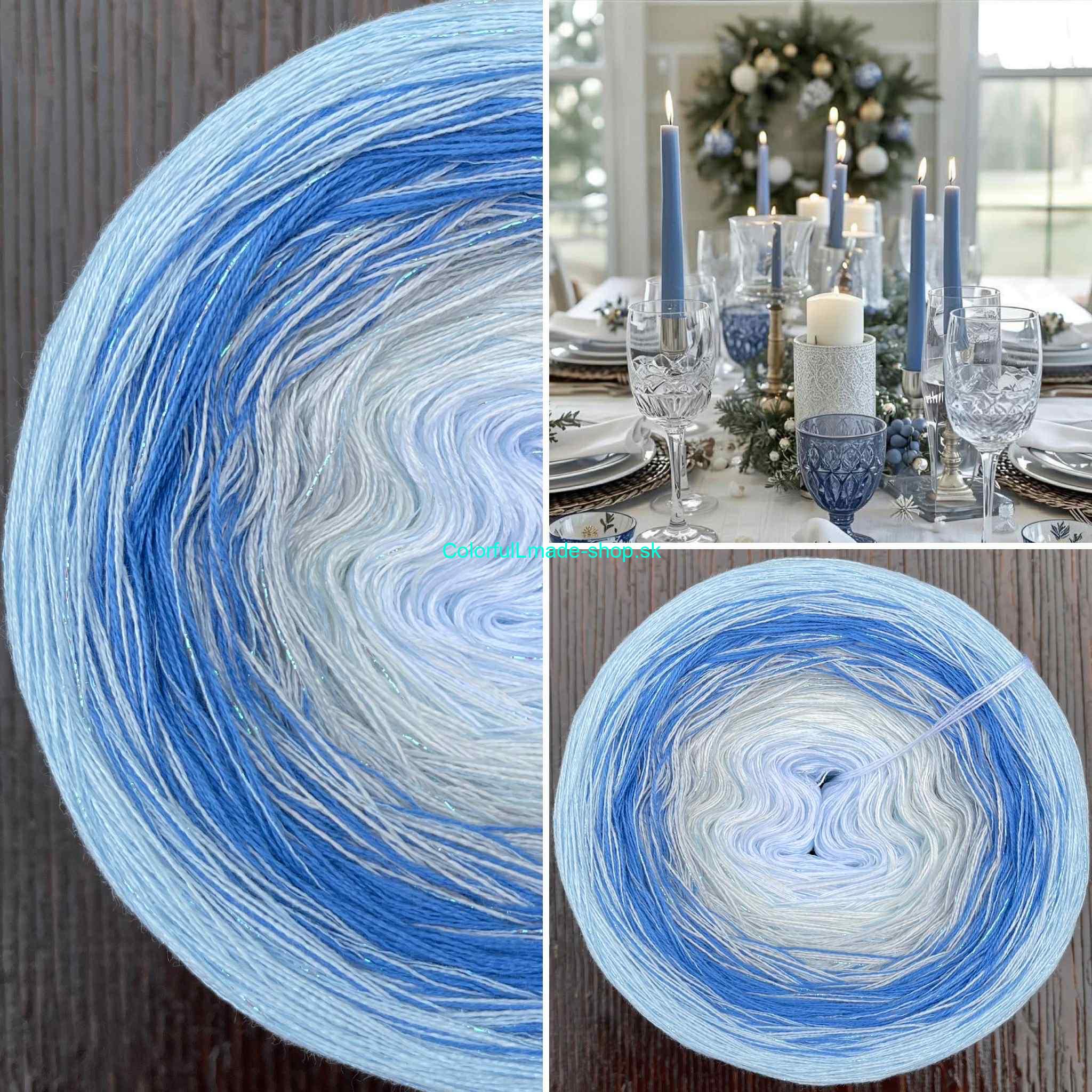 Limitovaná edice No.173 glitter hellblau/irise 220g /1000 m