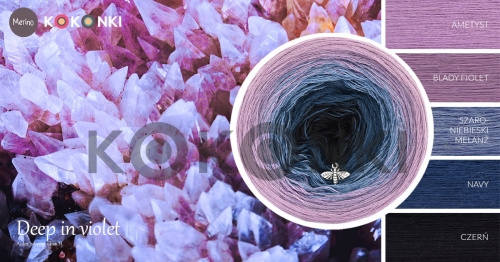 KOKONEK MERINO Deep in violet 679 210 g/ 1000 m