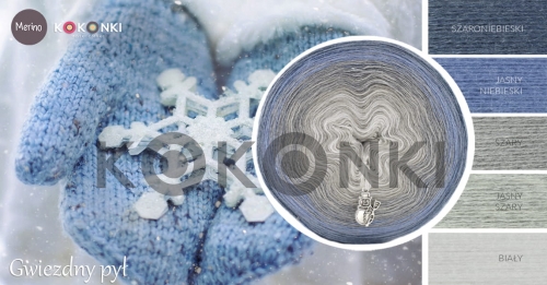 KOKONEK MERINO Star dust  594 215 g/ 1000 m