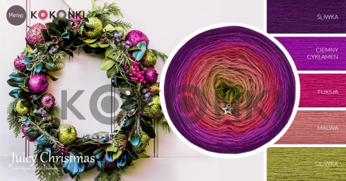 KOKONEK MERINO Juicy christmas 694 300 g/ 1400 m