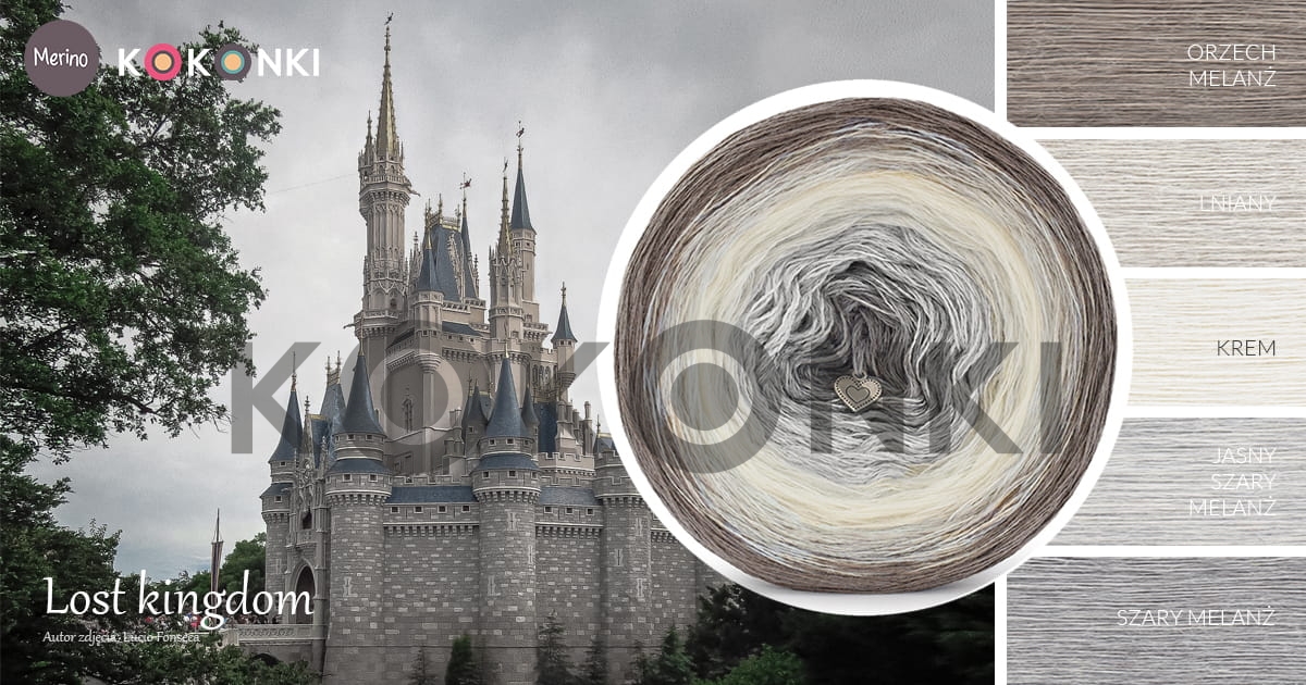 KOKONEK MERINO Lost kingdom 727 210 g/ 1000 m