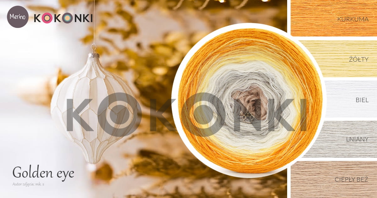 KOKONEK MERINO Golden eye 757 210 g/ 1000 m