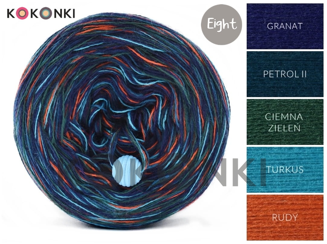 KOKONEK MERINO Eight E008 130 g/ 220 m