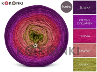 KOKONEK MERINO Juicy christmas 694 210 g/ 1000 m