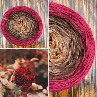 Kouzelné klubko Červená růže II 200g /1000 m