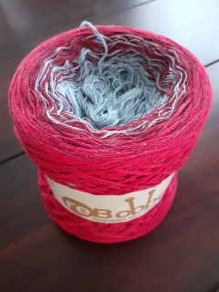 reBOBBEL 50/50 Denim rot- okraj červený200 g