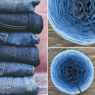Kouzelné klubko Magic OMBRE Blue Jeans 300g /1500 m